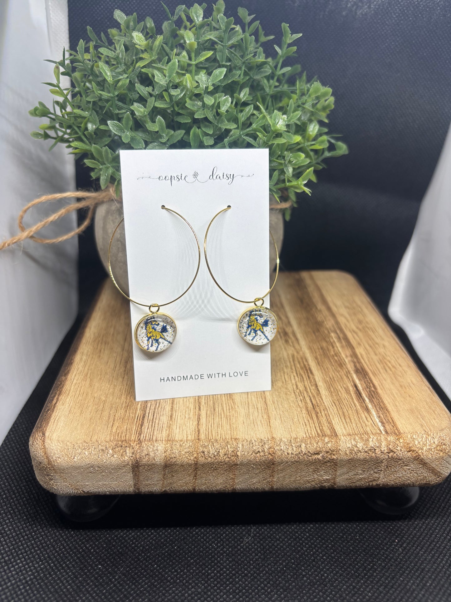 Mustang country earrings