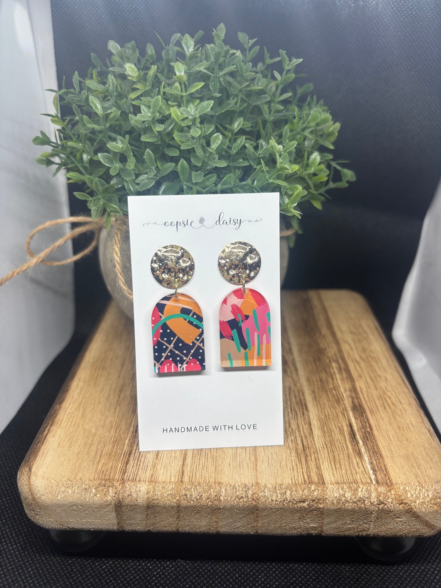 Colorful Aztec with gold studs