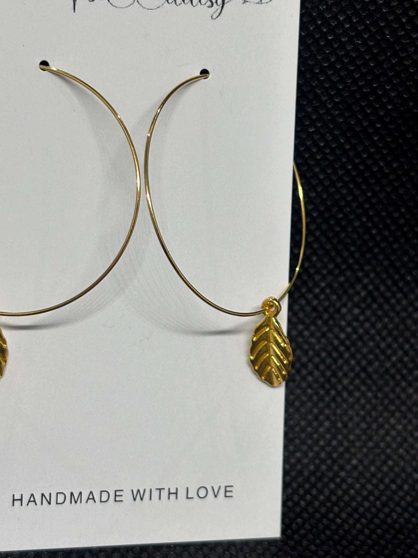 The leaf gold hoops