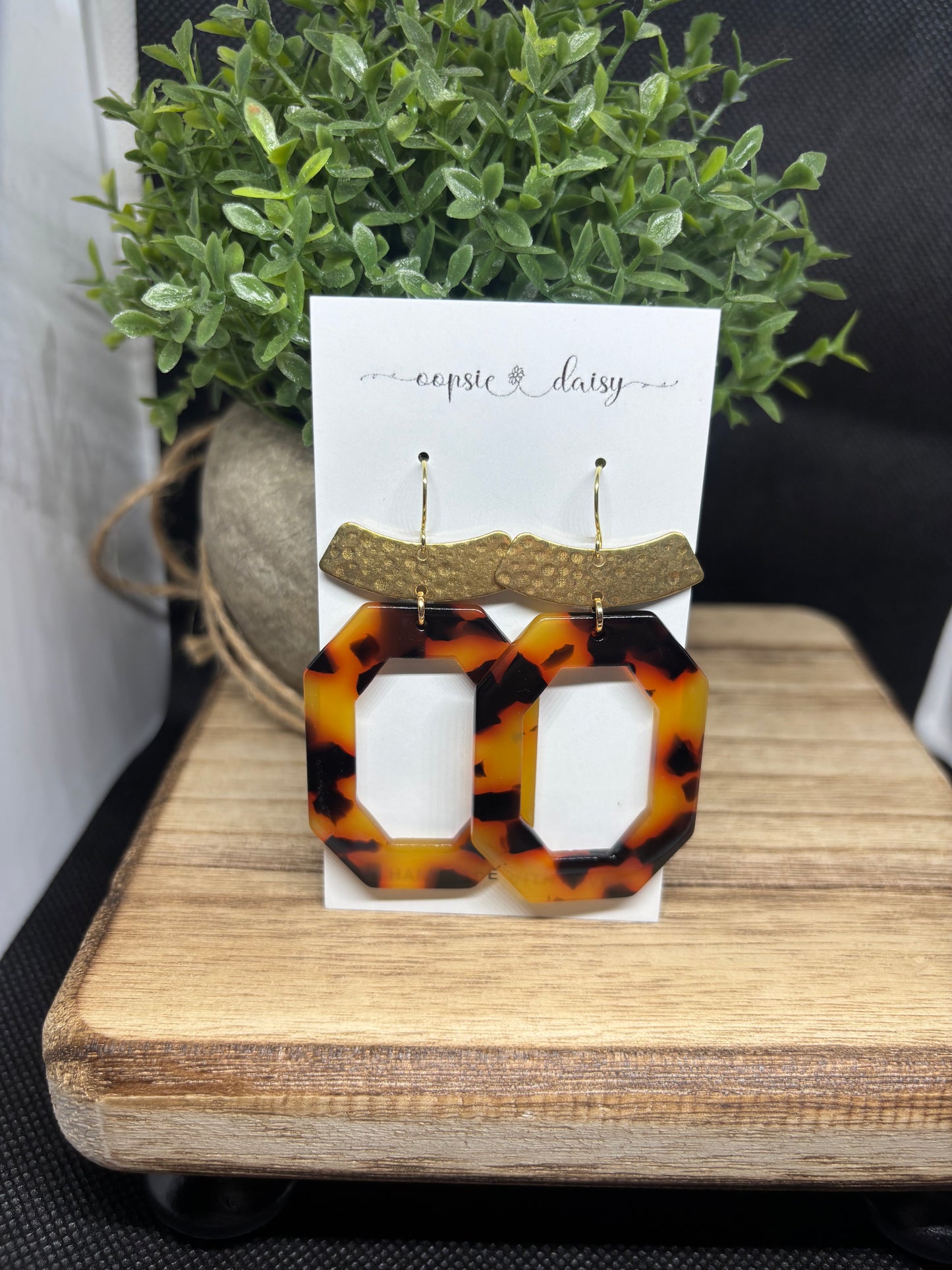 The large tortoiseshell earrings