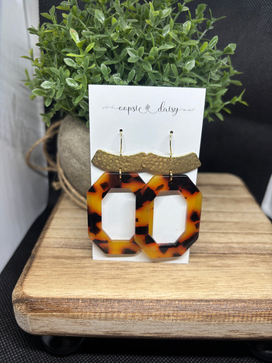 The large tortoiseshell earrings