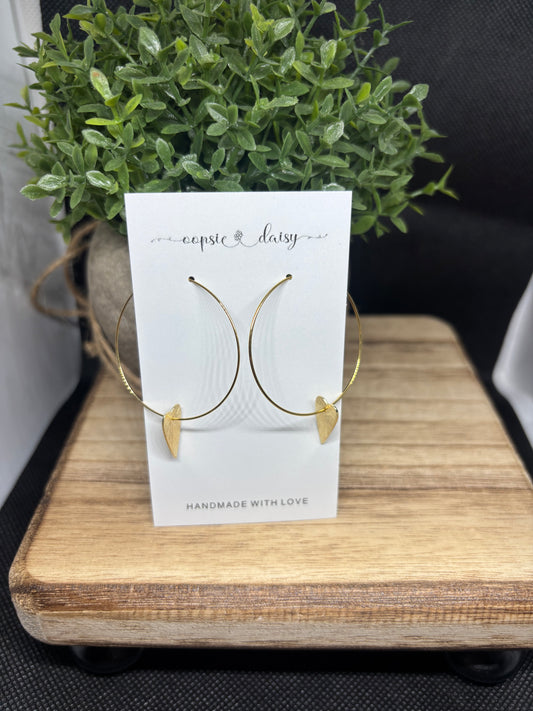 The gold heart hoops