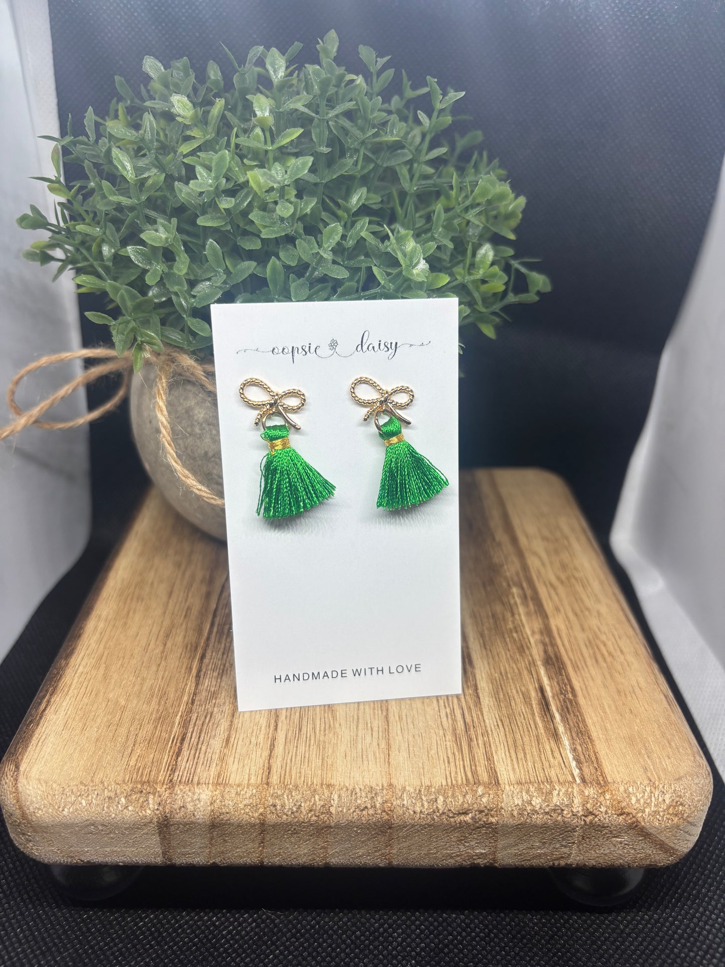 Green tassels