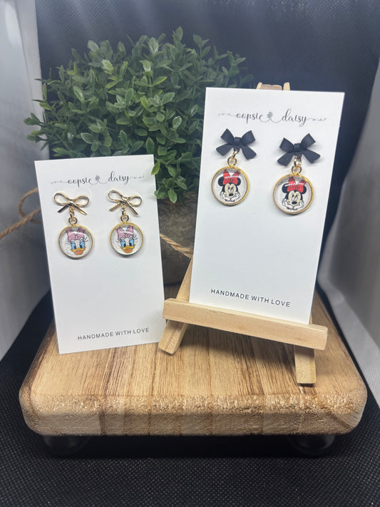 Minnie and Daisy earrings