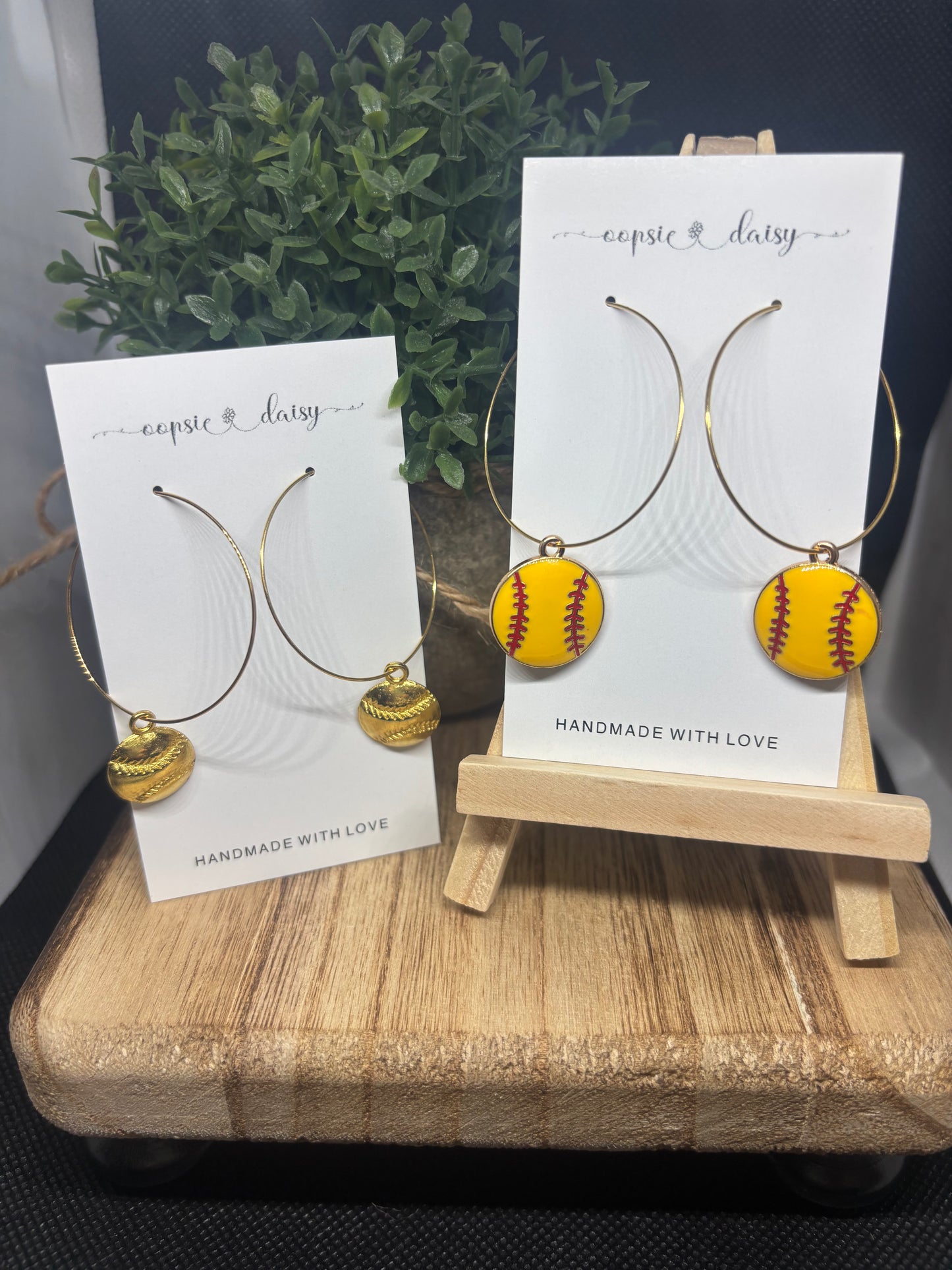 Gold baseball/softball hoops