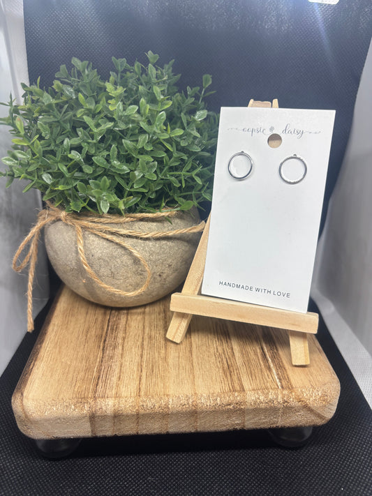 Silver circle studs